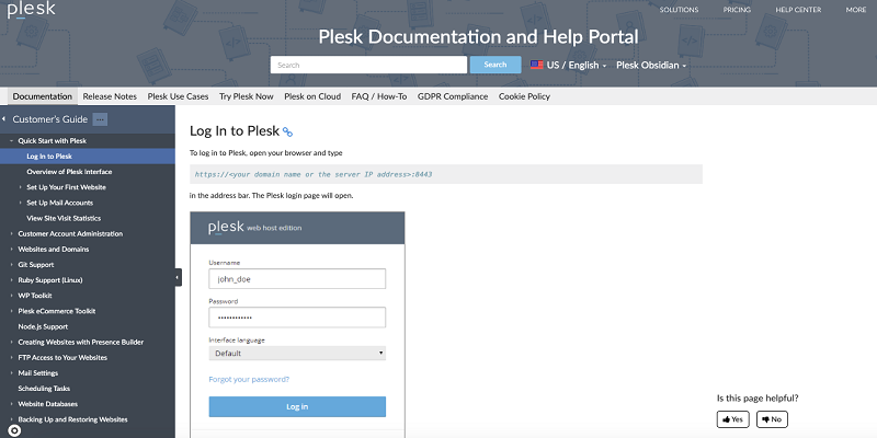 Find IP Address Through Plesk